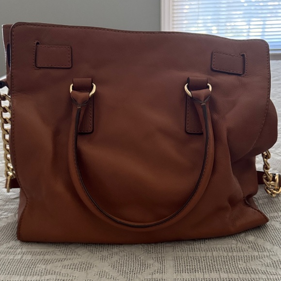 Michael Kors Brown Satchel with Gold Accents - Picture 3 of 9